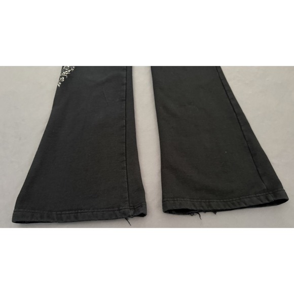 Harley-Davidson Sweatpants Womens Small Black Flare Lounge Graphic Y2K 2000s - Picture 2 of 16